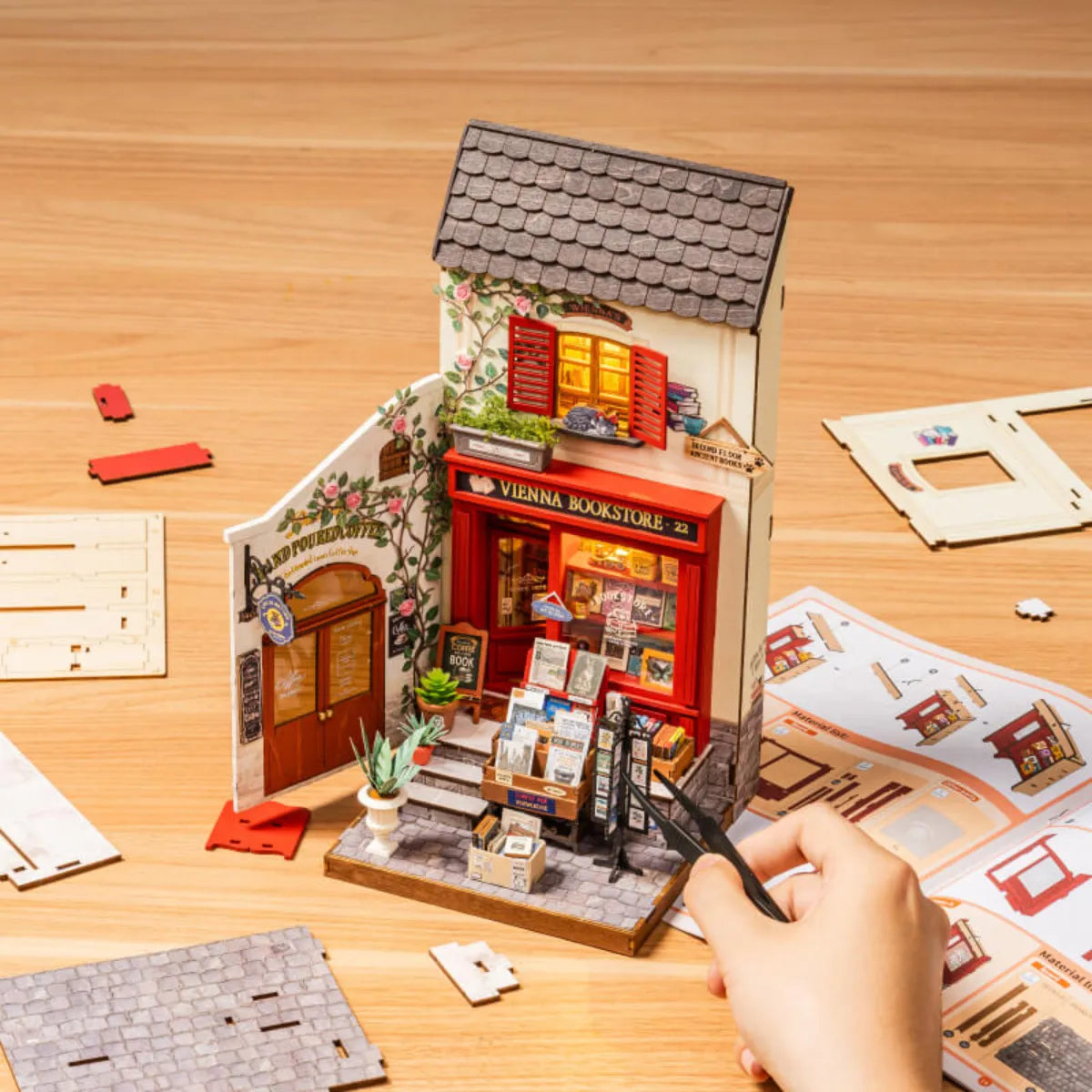 Vienna Bookstore DIY Miniature House Kit