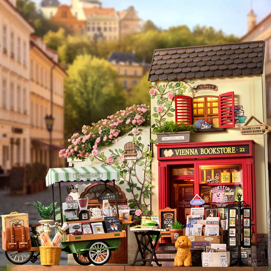 Vienna Bookstore DIY Miniature House Kit