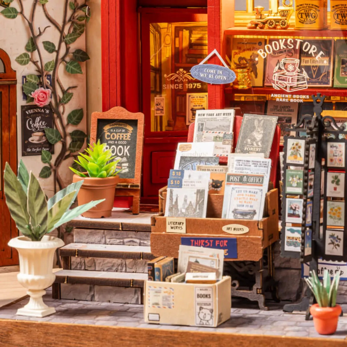 Vienna Bookstore DIY Miniature House Kit