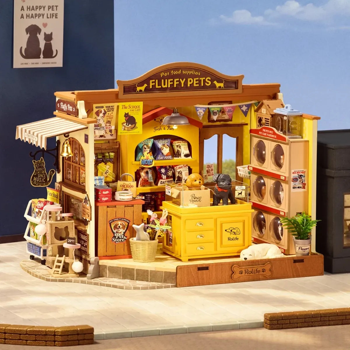 Fluffy Friends Store DIY Miniature House Kit