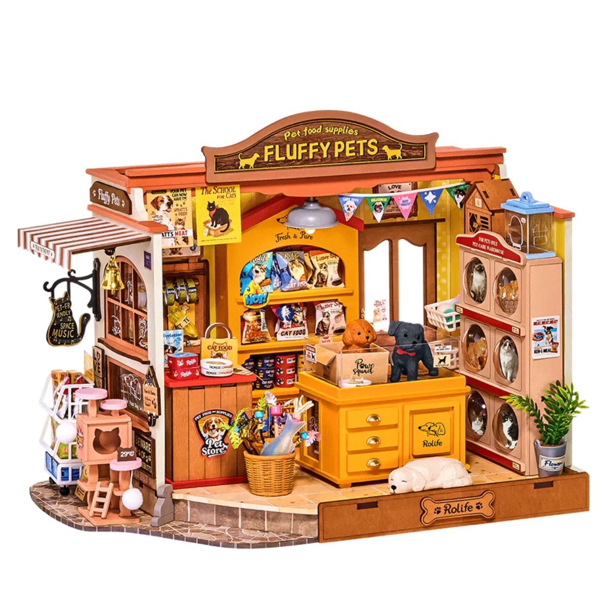 Fluffy Friends Store DIY Miniature House Kit