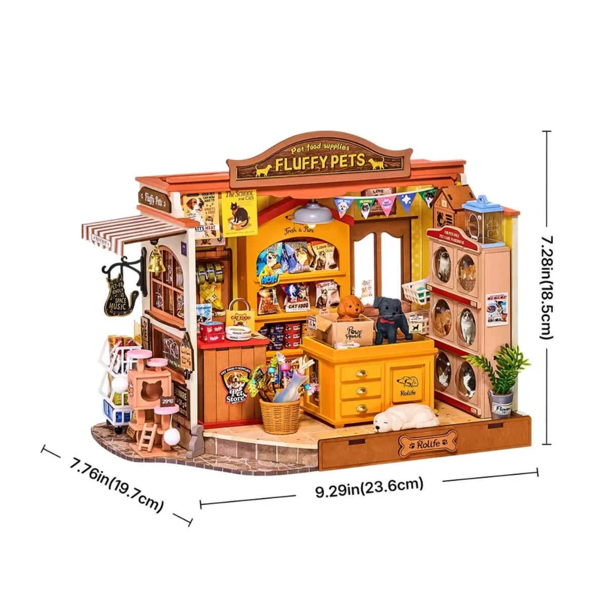 Fluffy Friends Store DIY Miniature House Kit