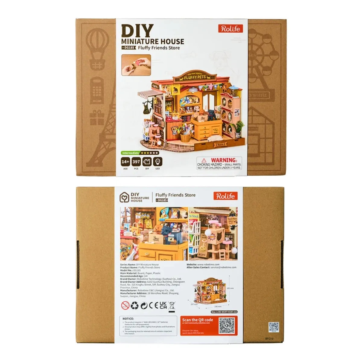 Fluffy Friends Store DIY Miniature House Kit