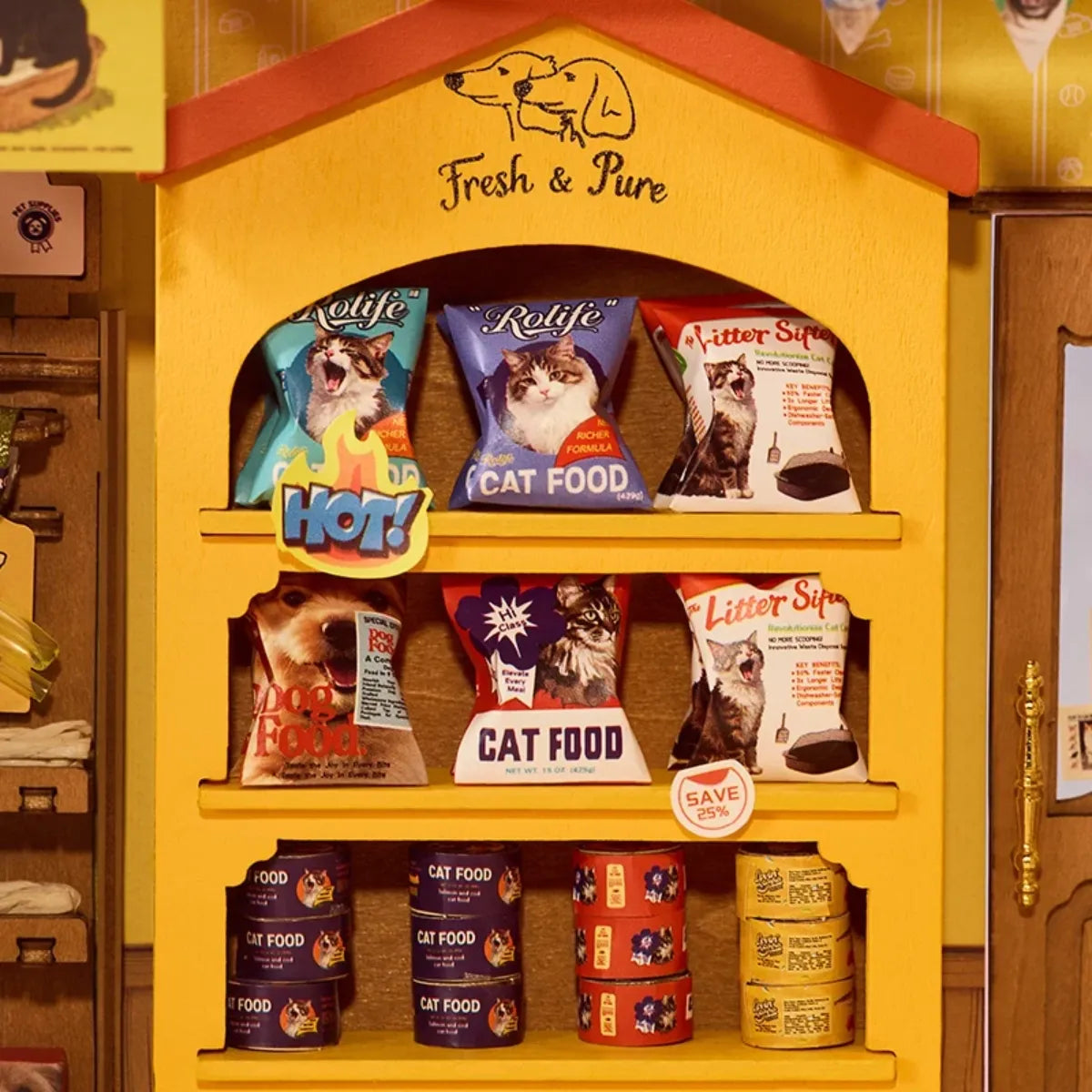 Fluffy Friends Store DIY Miniature House Kit