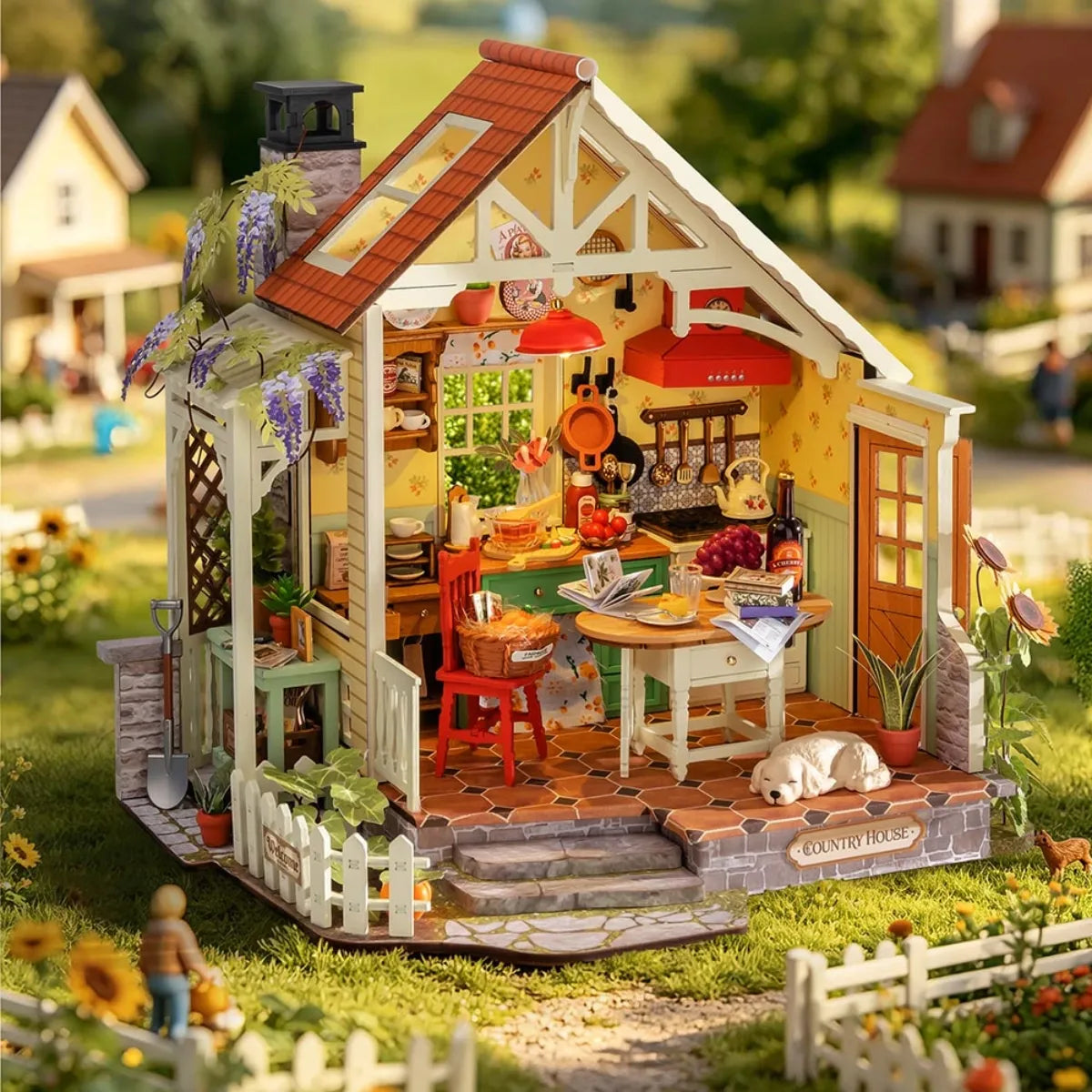 Sunlit Farmhouse Kitchen DIY Miniature House