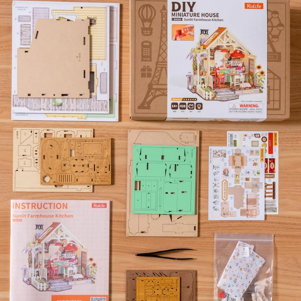 Sunlit Farmhouse Kitchen DIY Miniature House