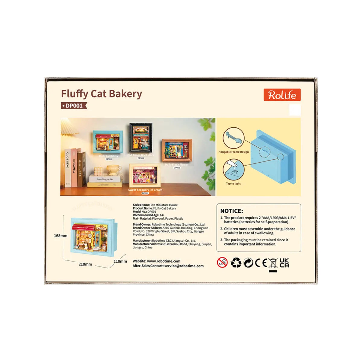 Fluffy Cat Bakery DIY Miniature House Kit