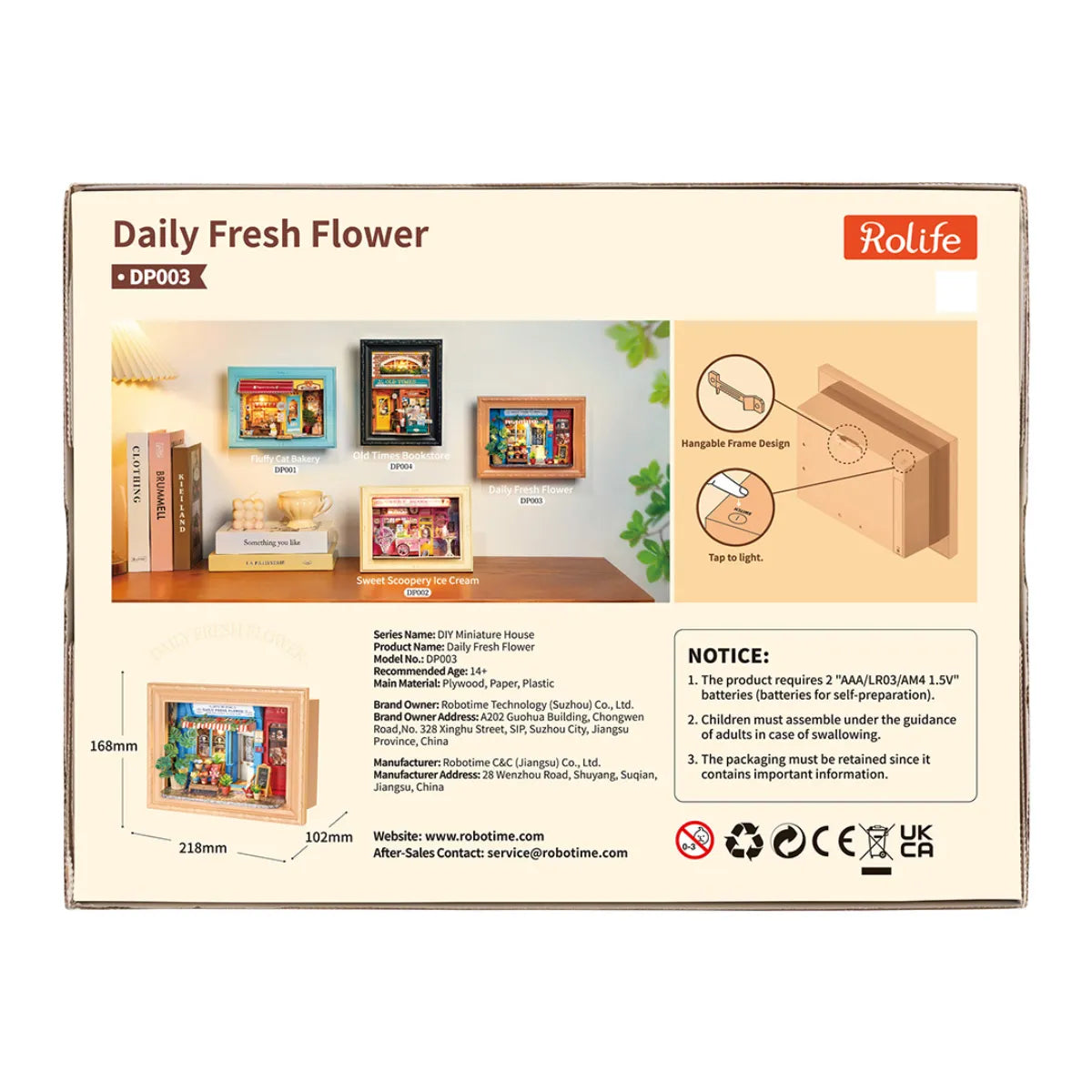 Daily Fresh Flower DIY Miniature House Kit