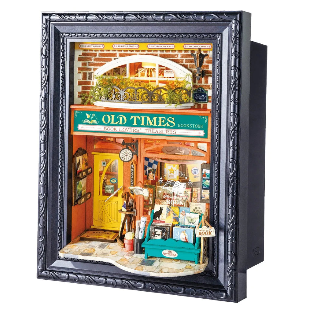 Old Times Bookstore DIY Miniature House Kit