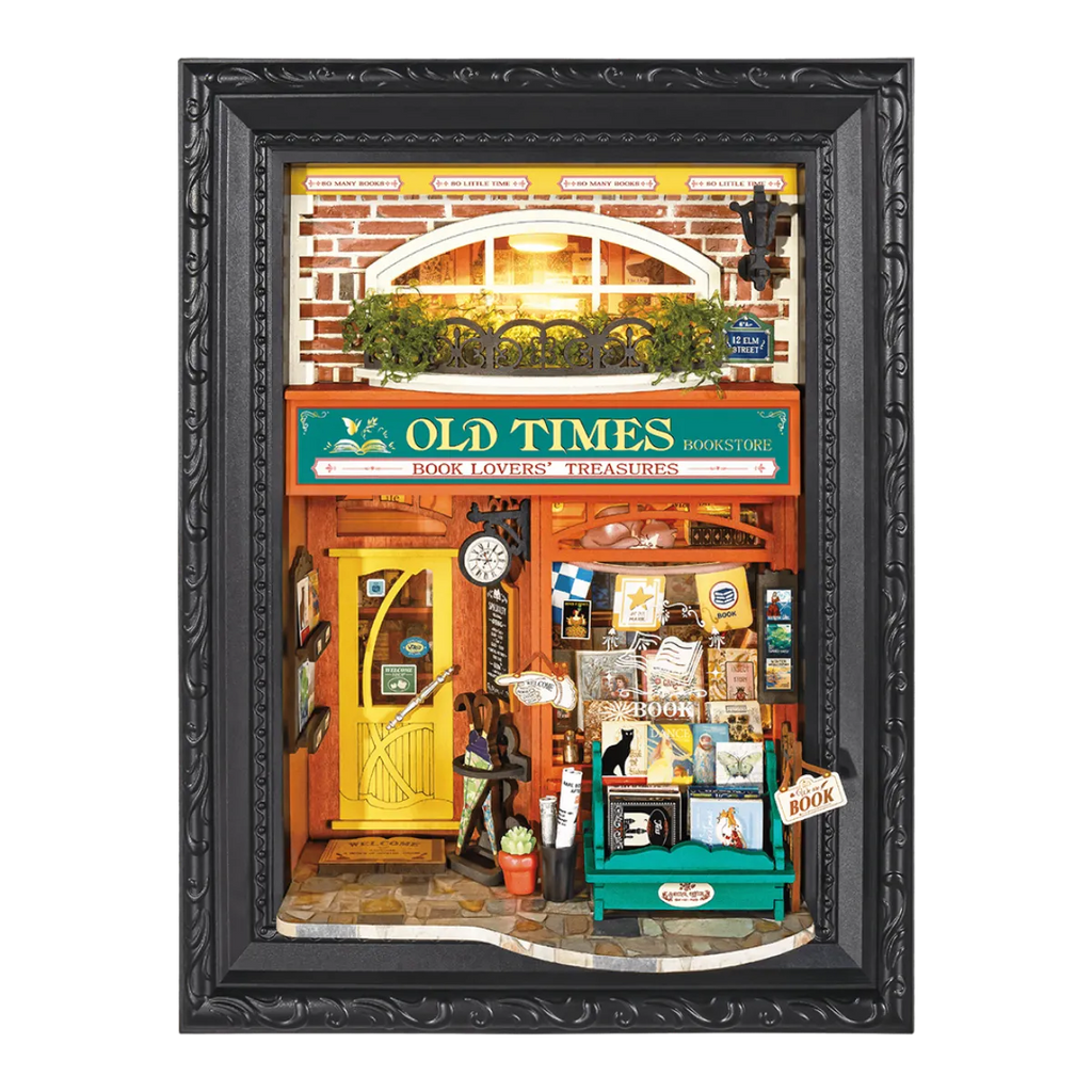 Old Times Bookstore DIY Miniature House Kit