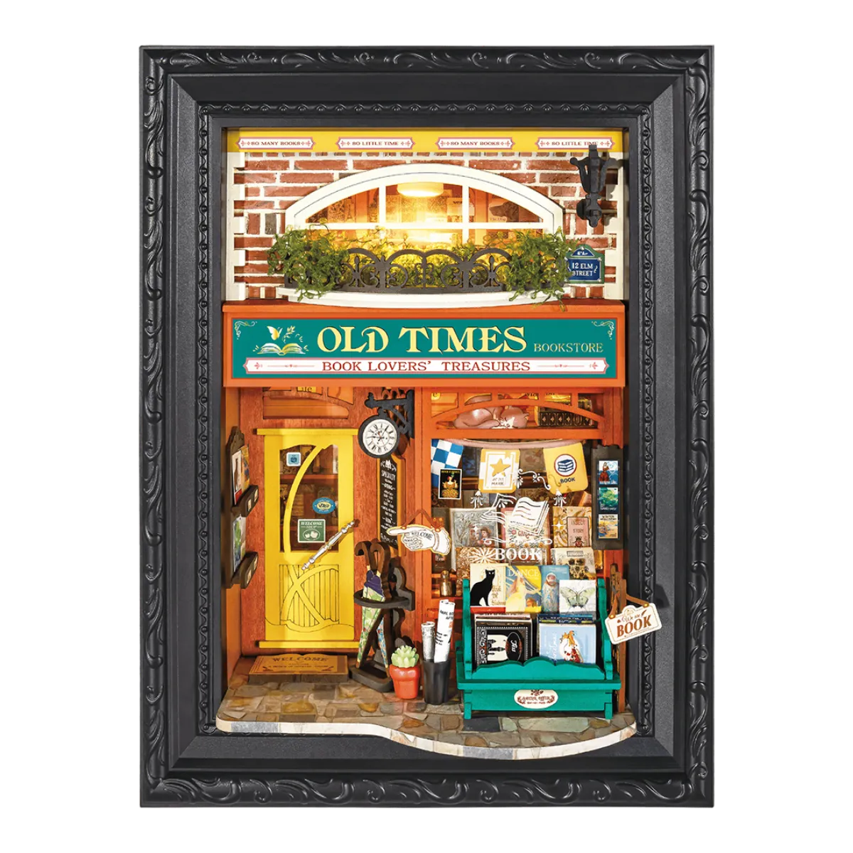 Old Times Bookstore DIY Miniature House Kit