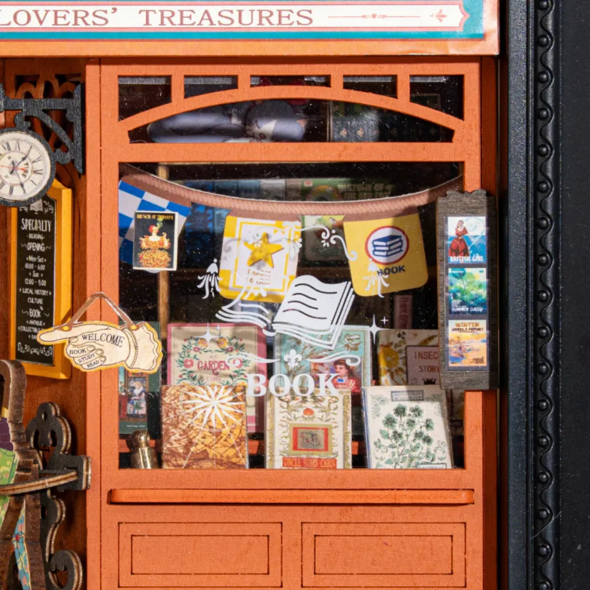 Old Times Bookstore DIY Miniature House Kit