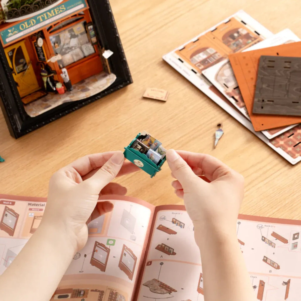 Old Times Bookstore DIY Miniature House Kit