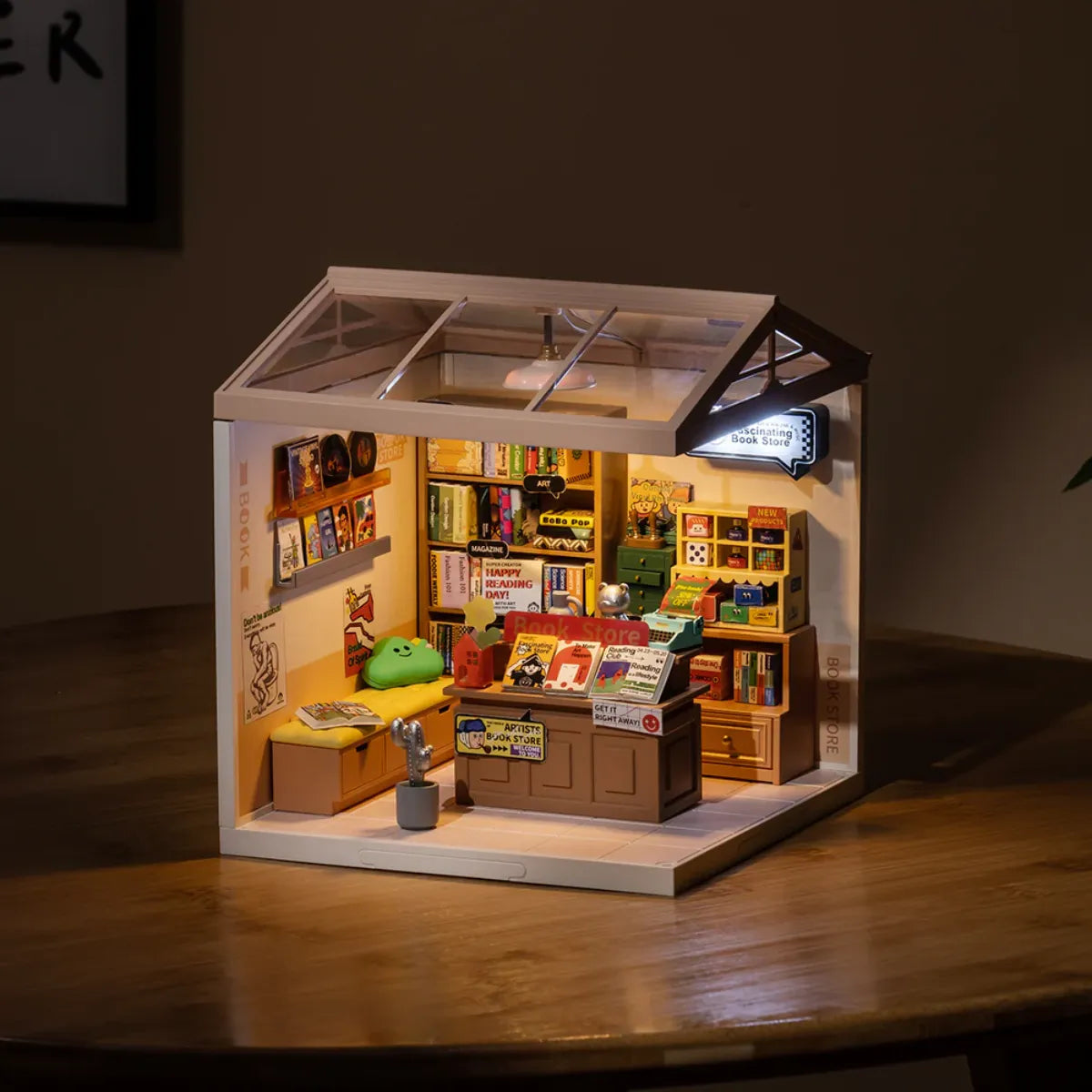 Fascinating Book Store DIY Miniature House Kit