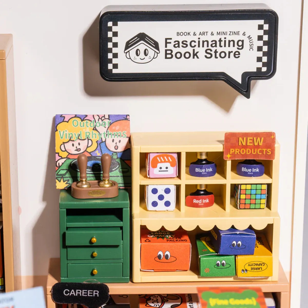 Fascinating Book Store DIY Miniature House Kit