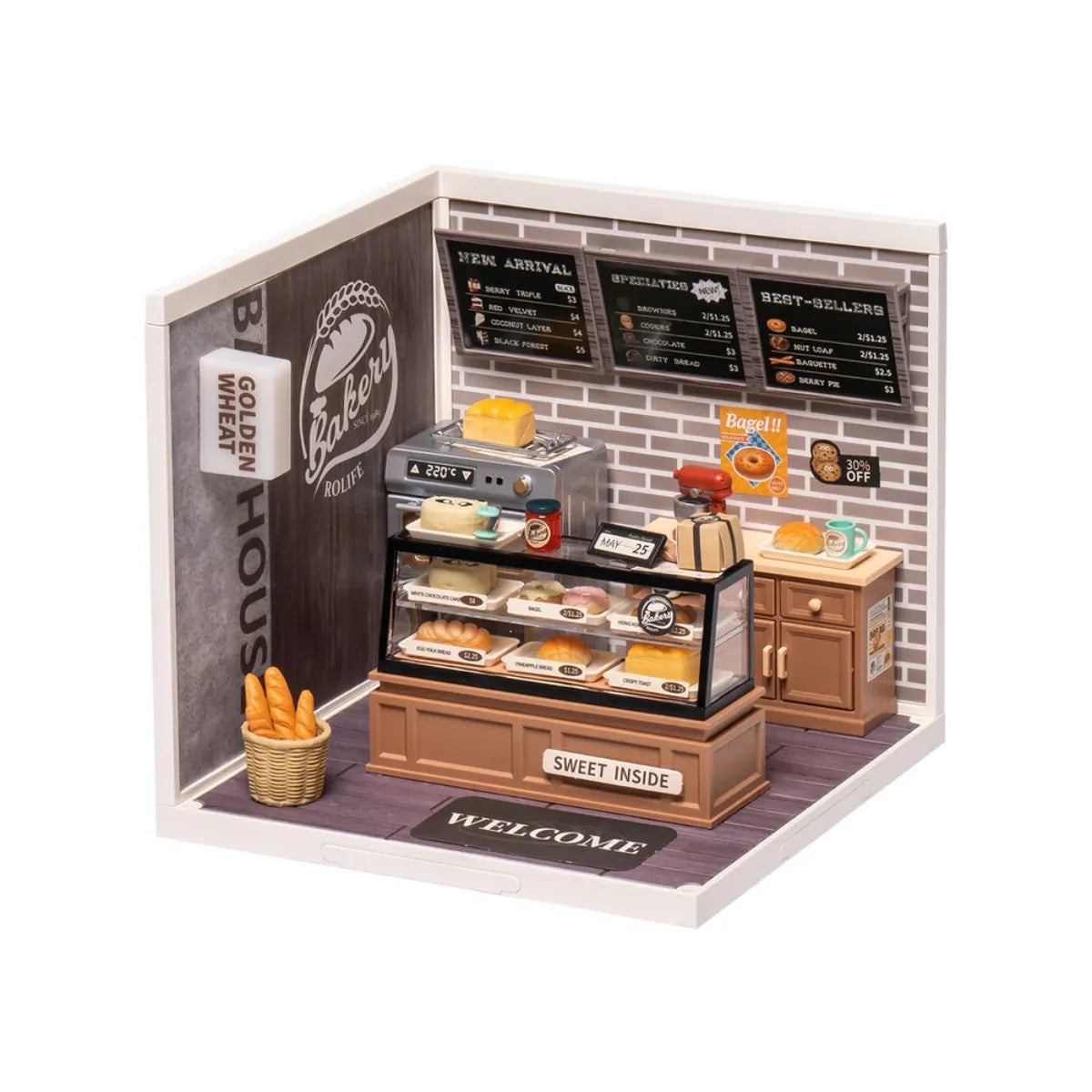 Golden Wheat Bakery DIY Miniature House Kit