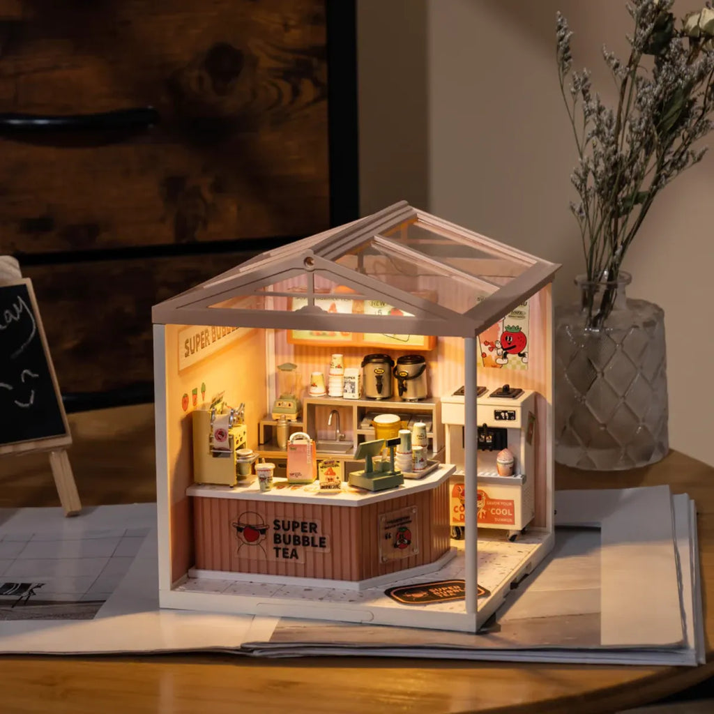 Double Joy Bubble Tea DIY Miniature House Kit