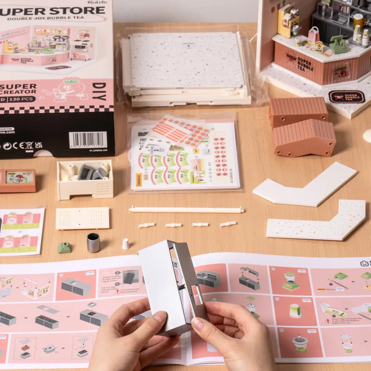 Double Joy Bubble Tea DIY Miniature House Kit