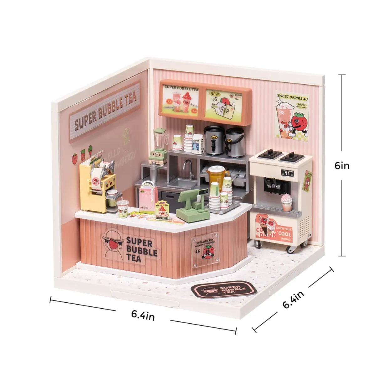 Double Joy Bubble Tea DIY Miniature House Kit