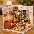 Cozy Living Lounge DIY Miniature House Kit
