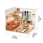 Cozy Living Lounge DIY Miniature House Kit