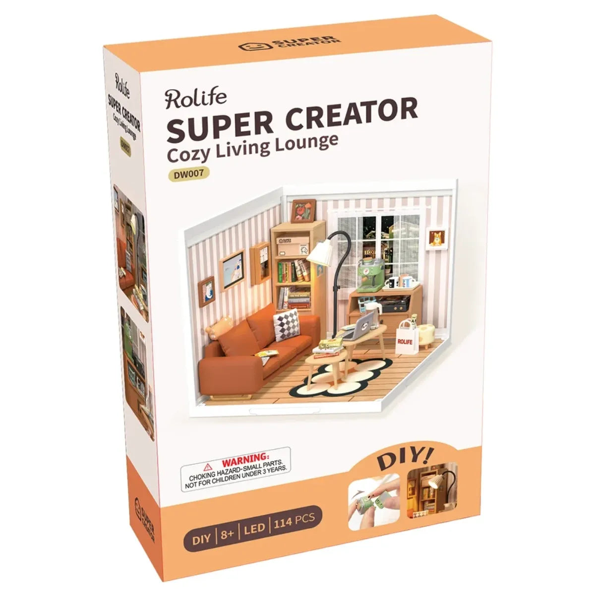 Cozy Living Lounge DIY Miniature House Kit