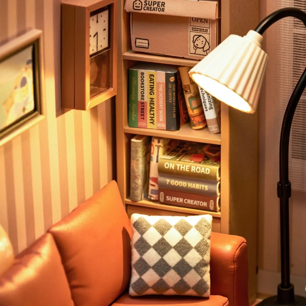 Cozy Living Lounge DIY Miniature House Kit