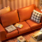 Cozy Living Lounge DIY Miniature House Kit