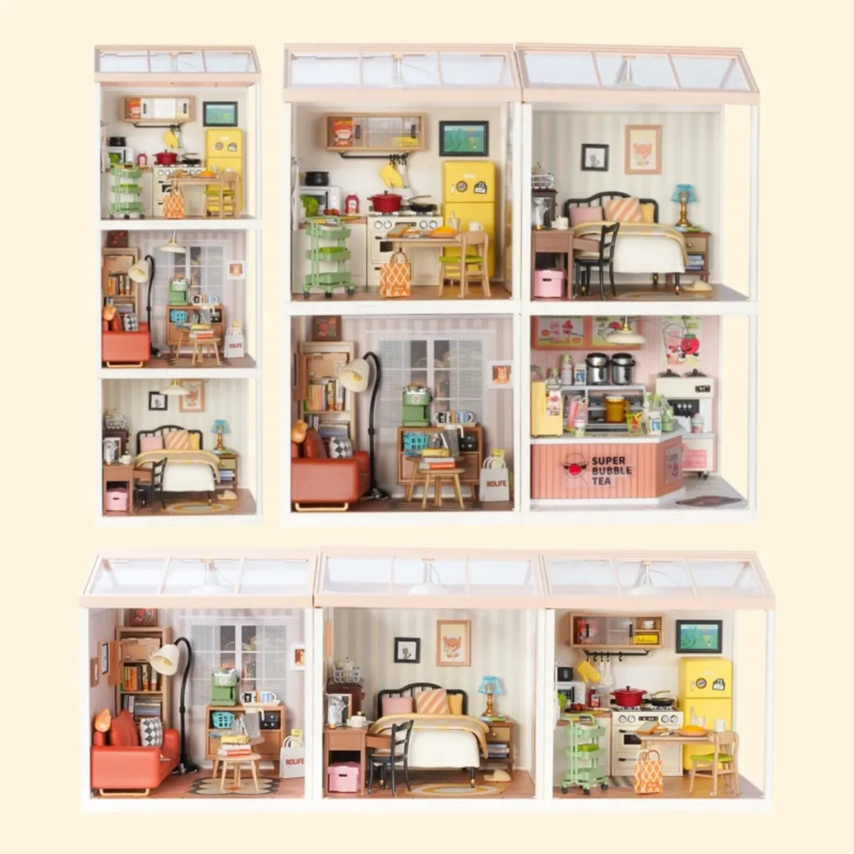 Cozy Living Lounge DIY Miniature House Kit