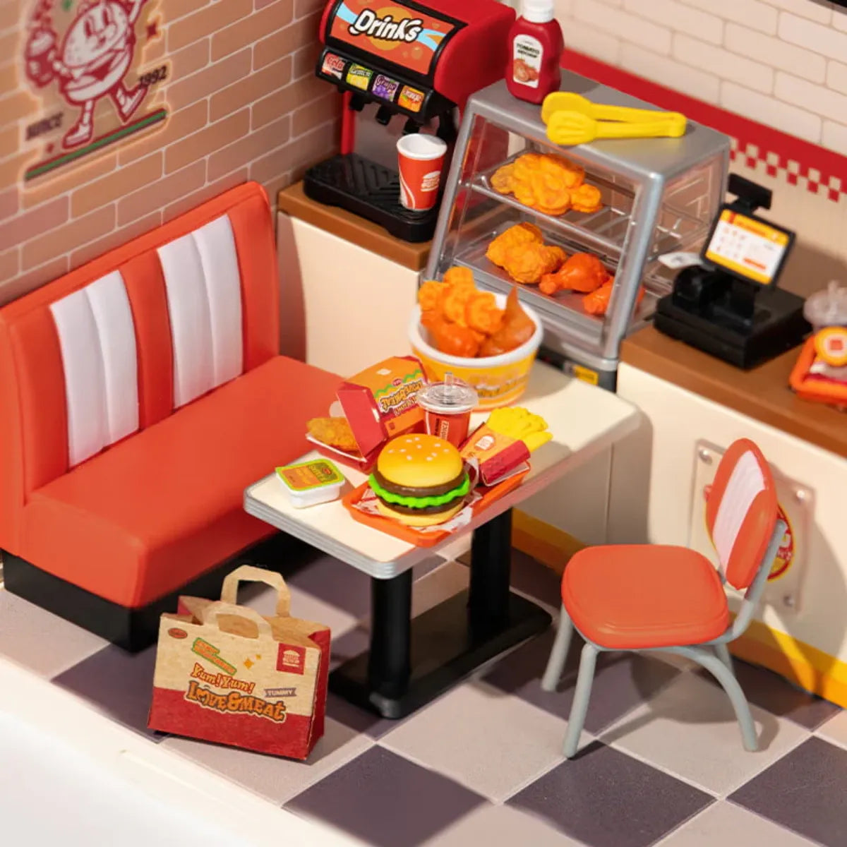 Yum Yum Burgers DIY Miniature House Kit