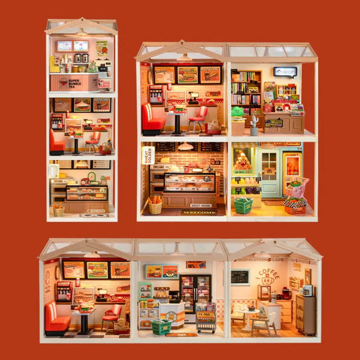 Yum Yum Burgers DIY Miniature House Kit