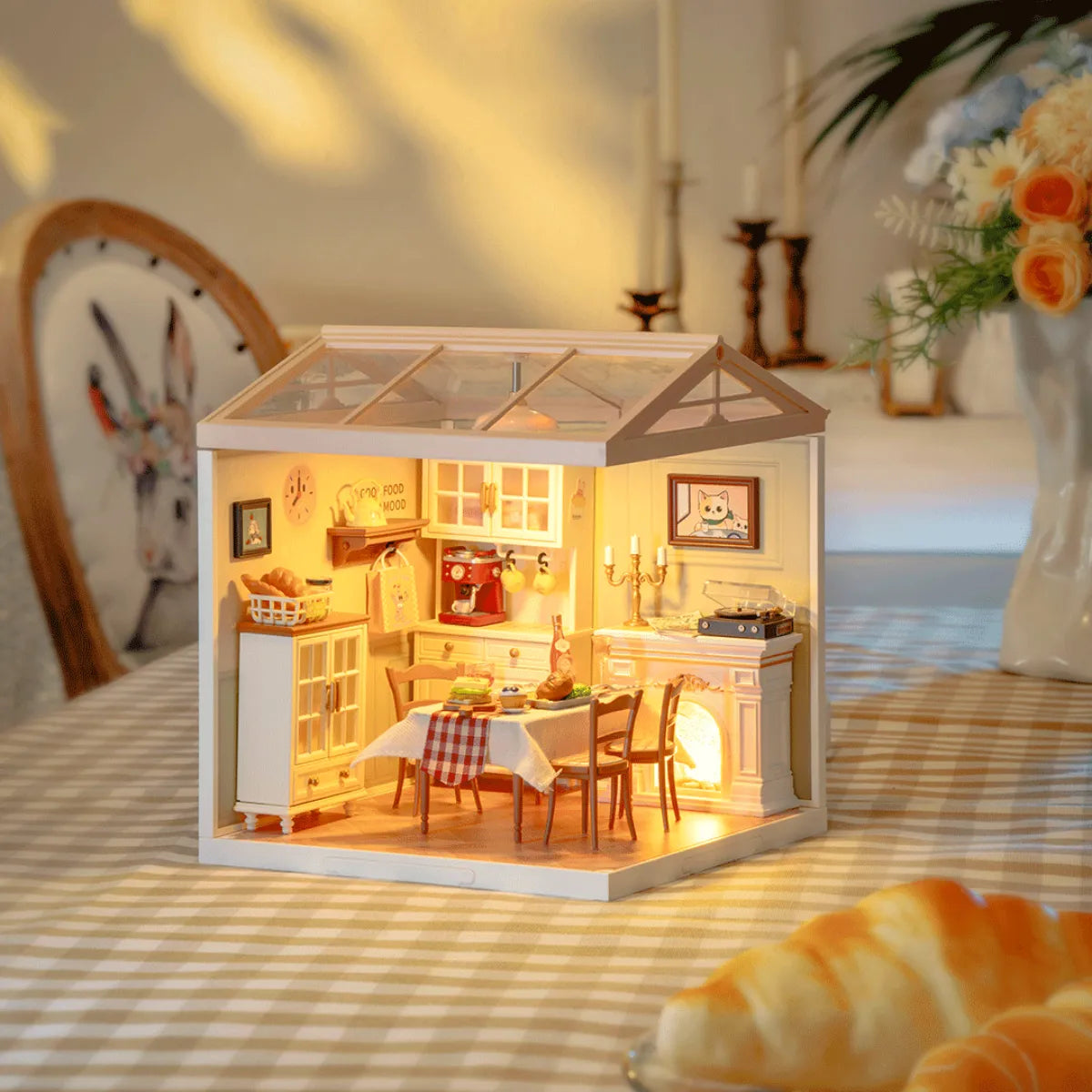 Warm Dining Room DIY Miniature House Kit