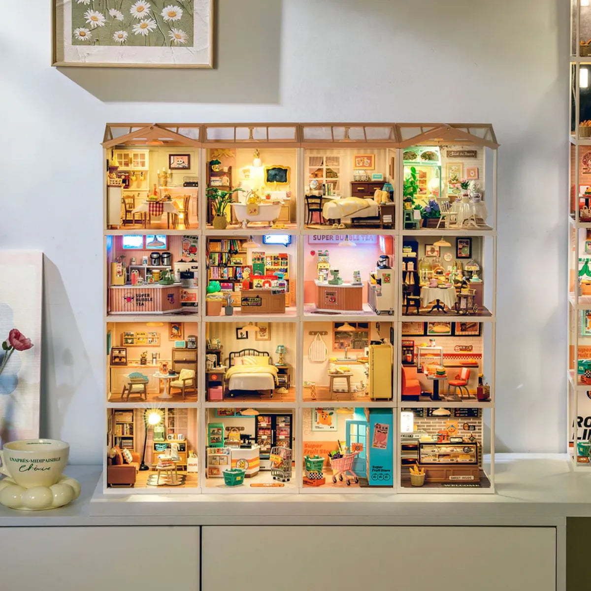 Warm Dining Room DIY Miniature House Kit