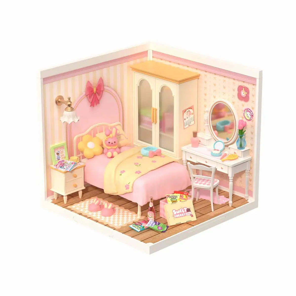 Lovely Pink Bedroom DIY Miniature House Kit