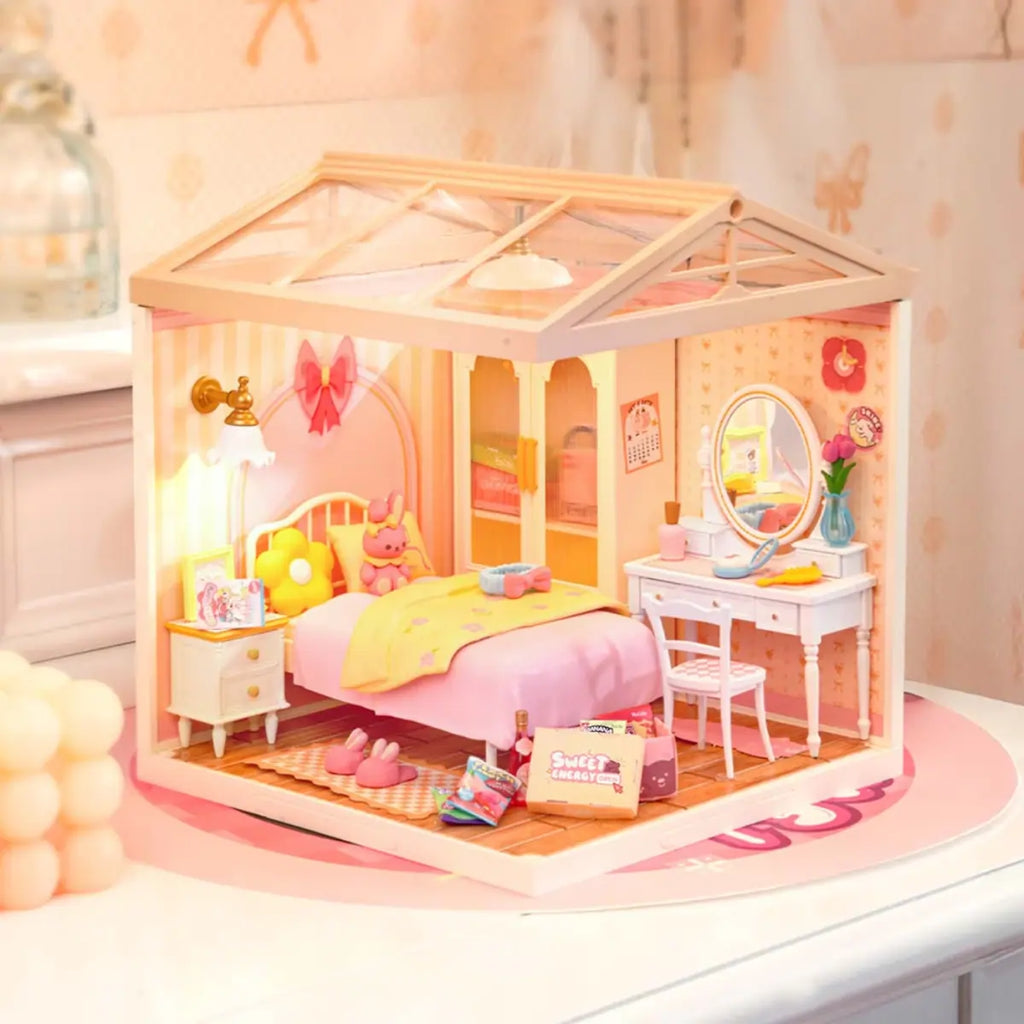 Lovely Pink Bedroom DIY Miniature House Kit