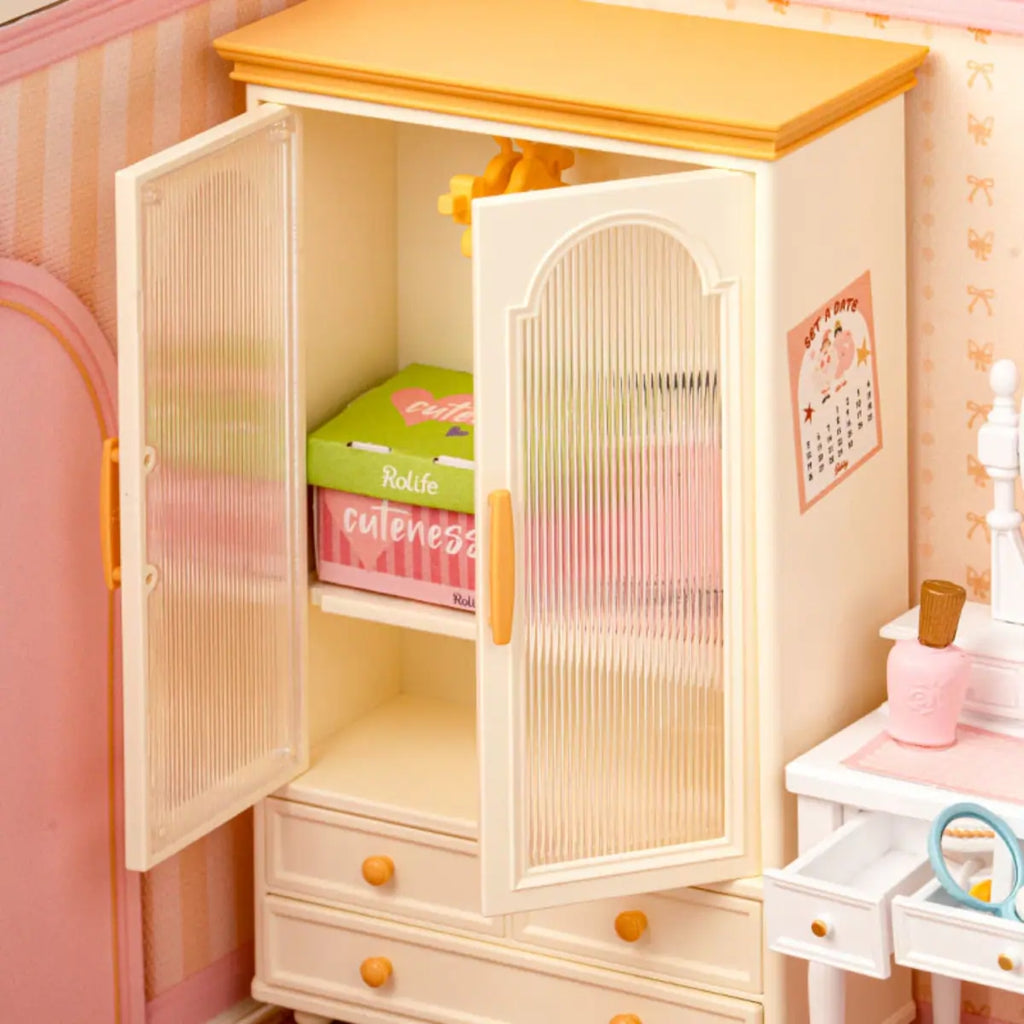 Lovely Pink Bedroom DIY Miniature House Kit