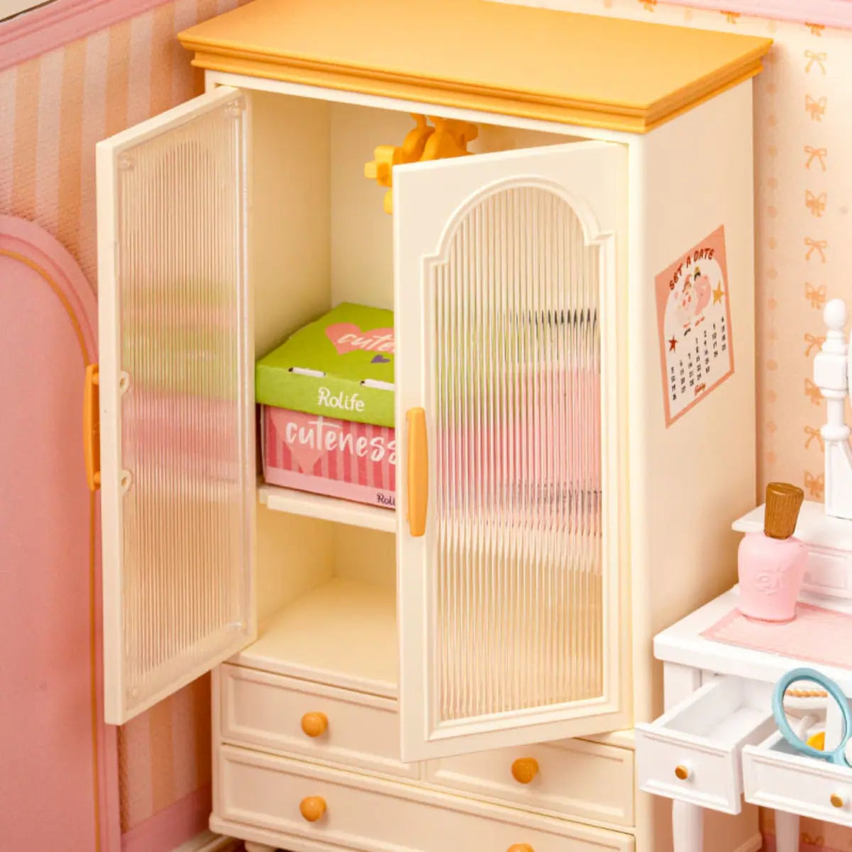 Lovely Pink Bedroom DIY Miniature House Kit