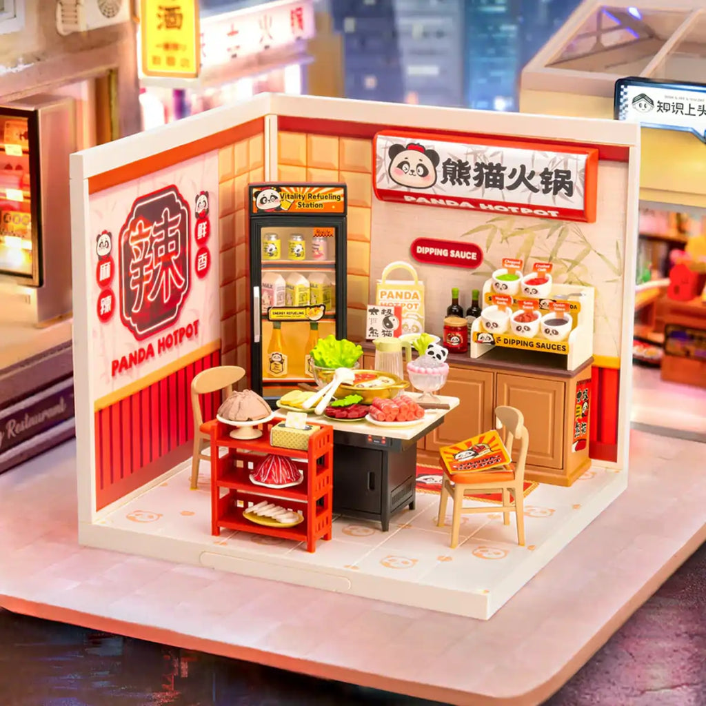 Panda Hot Pot DIY Miniature House Kit