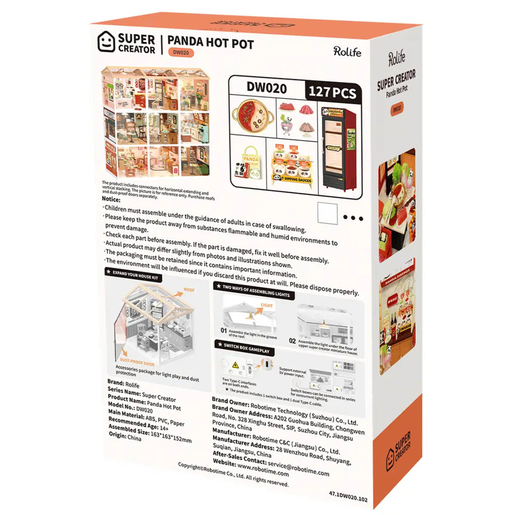 Panda Hot Pot DIY Miniature House Kit