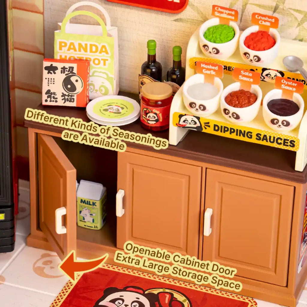 Panda Hot Pot DIY Miniature House Kit