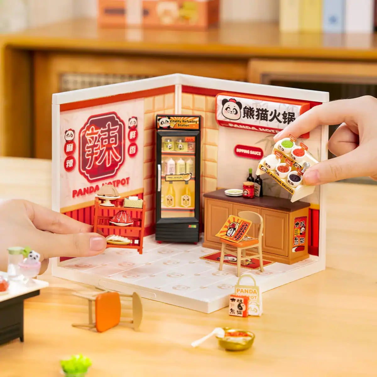 Panda Hot Pot DIY Miniature House Kit