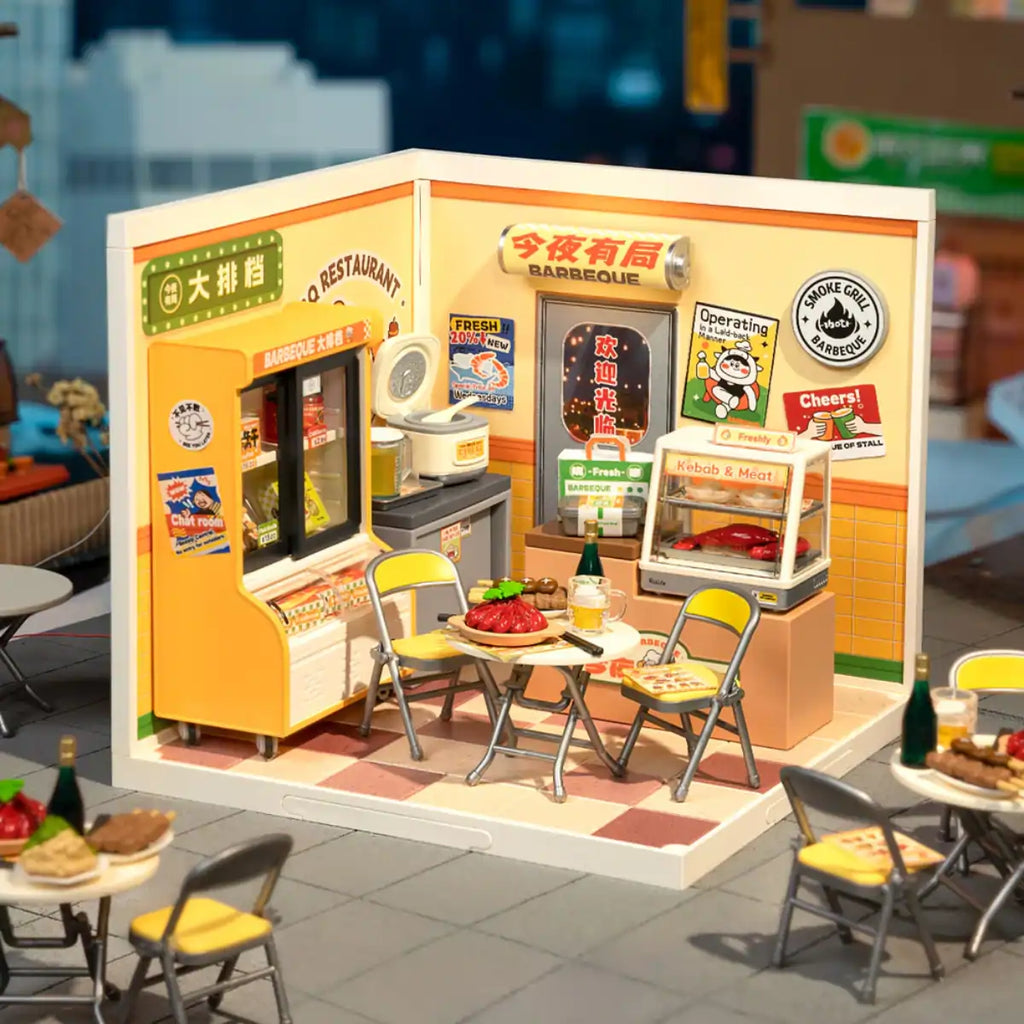 Night Out Food Stall DIY Miniature House Kit