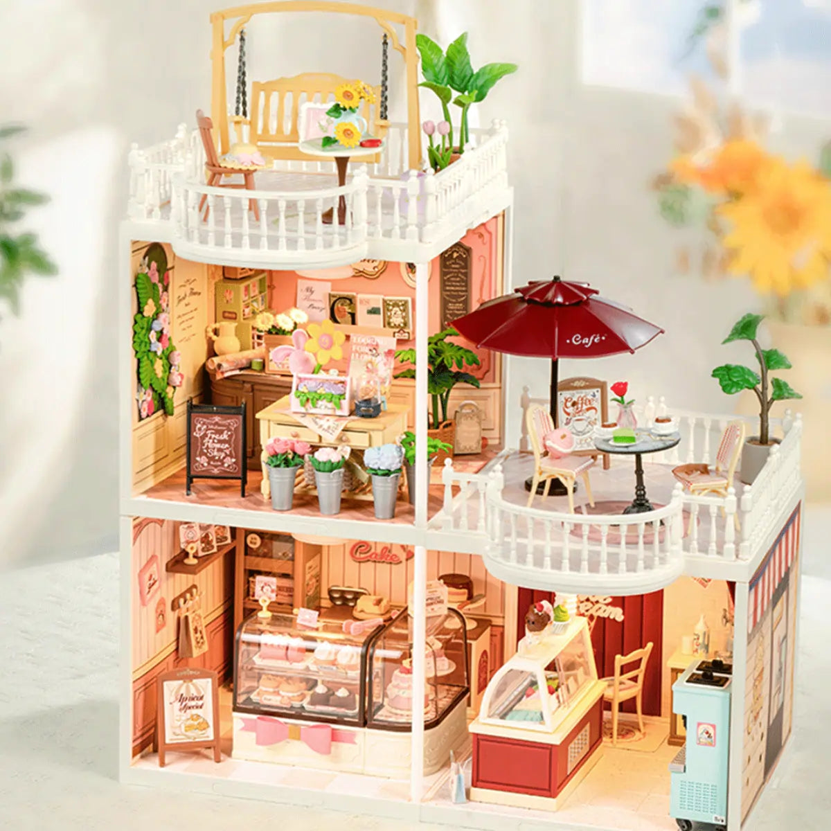 Sunny Break Terrace DIY Miniature House Kit