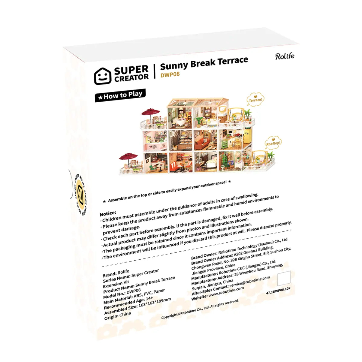 Sunny Break Terrace DIY Miniature House Kit