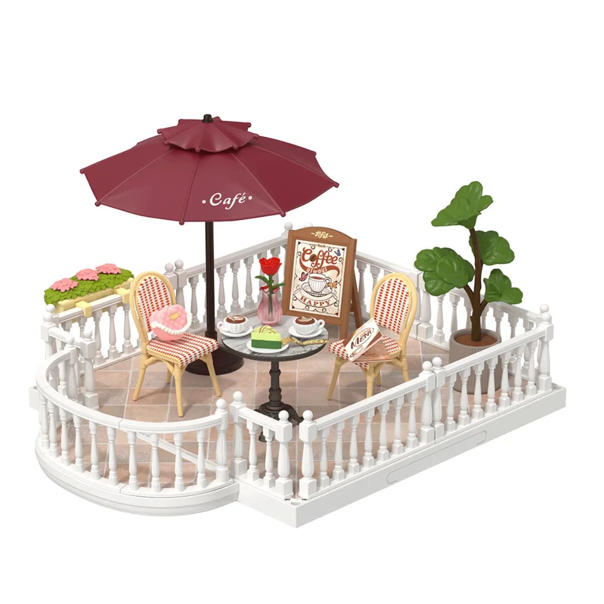 Chic Cafe Terrace DIY Miniature House Kit