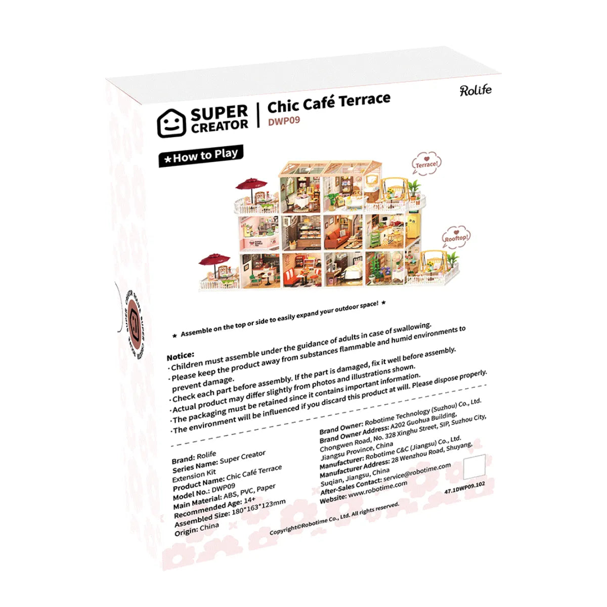 Chic Cafe Terrace DIY Miniature House Kit