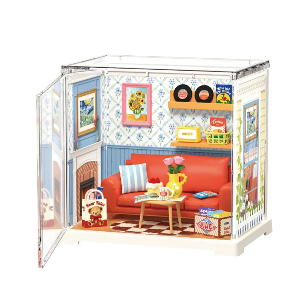 Country Blue Lounge DIY Miniature House Kit
