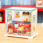Country Blue Lounge DIY Miniature House Kit