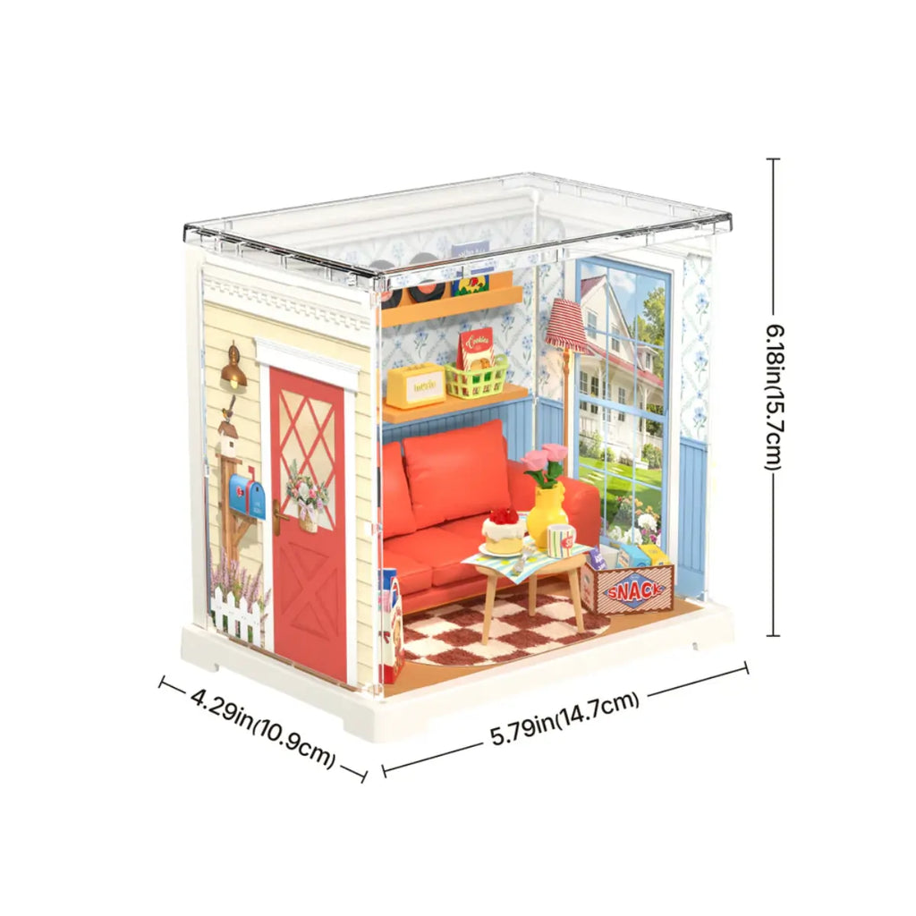 Country Blue Lounge DIY Miniature House Kit