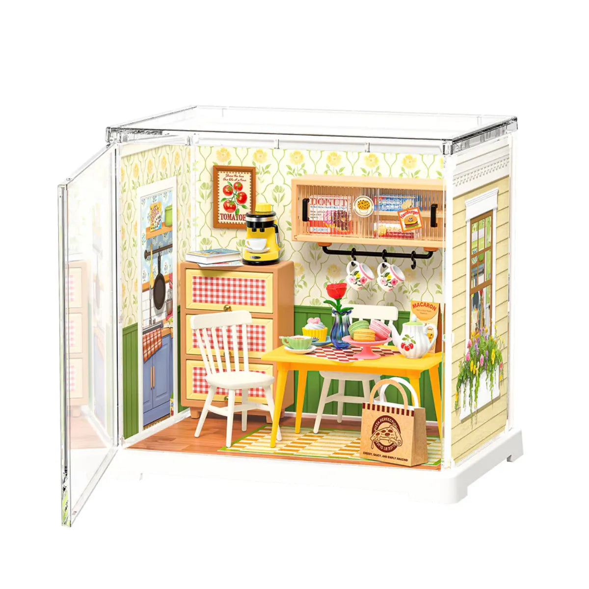 Floral Dining Room DIY Miniature House Kit